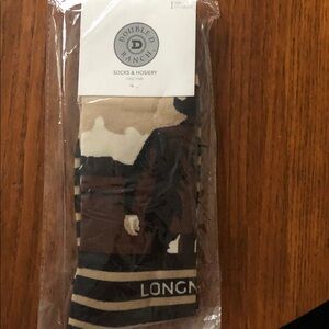 Double D Ranch Men's Western-Themed Brown Socks